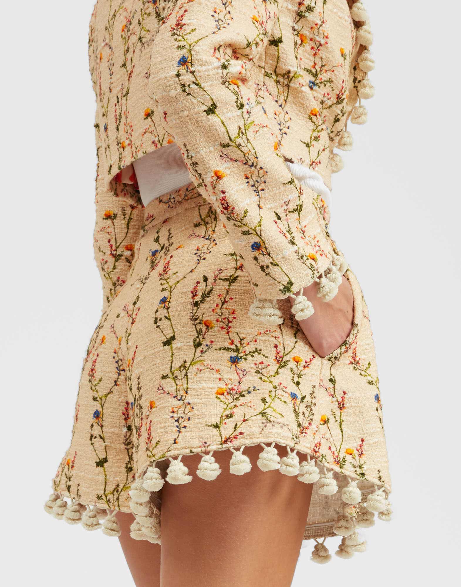 La DoubleJ Playa Shorts Primavera Cream TRO0124COT051PRI01WH03