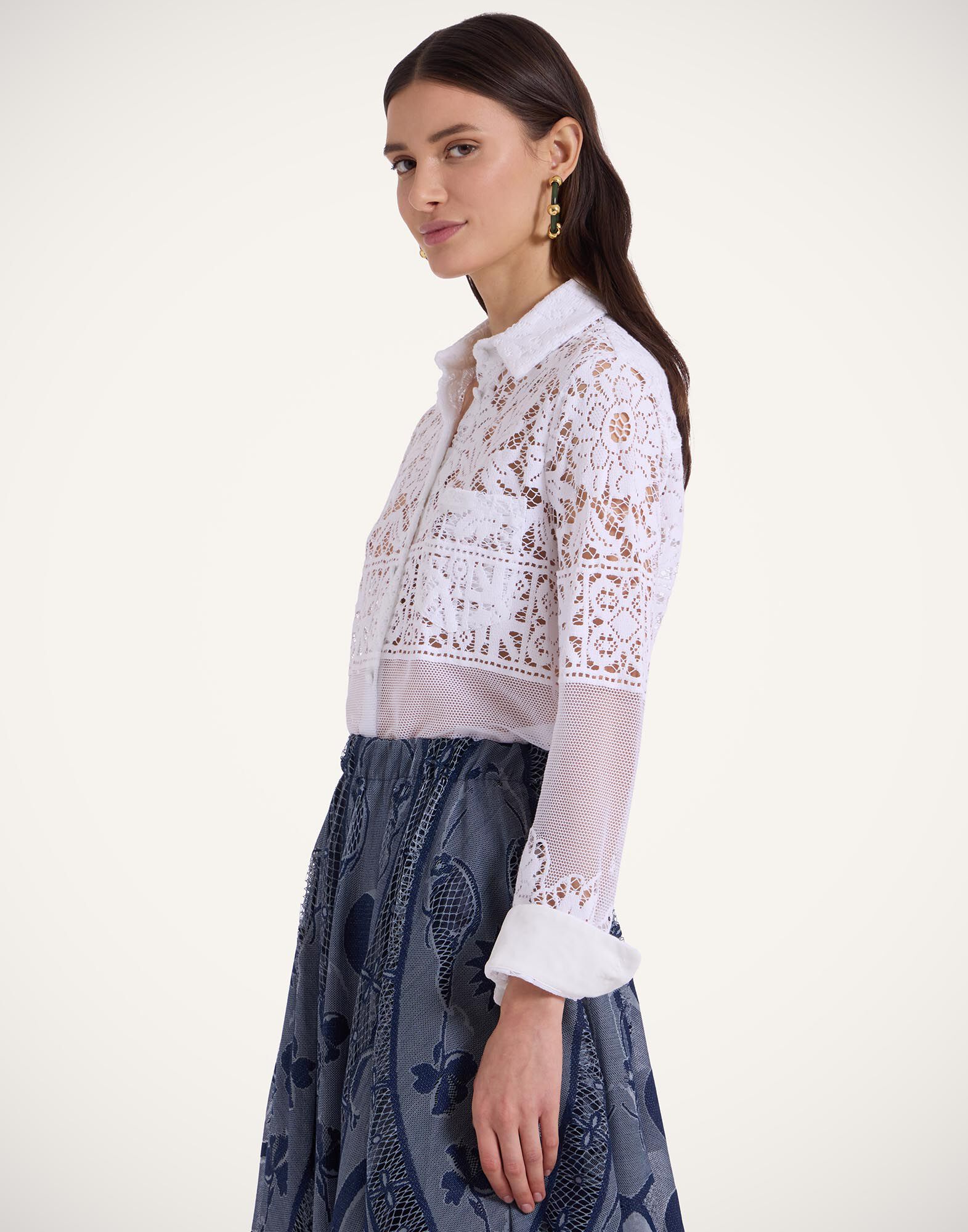 La DoubleJ Boy Shirt White SHI0001EMB028SOLIDWH01