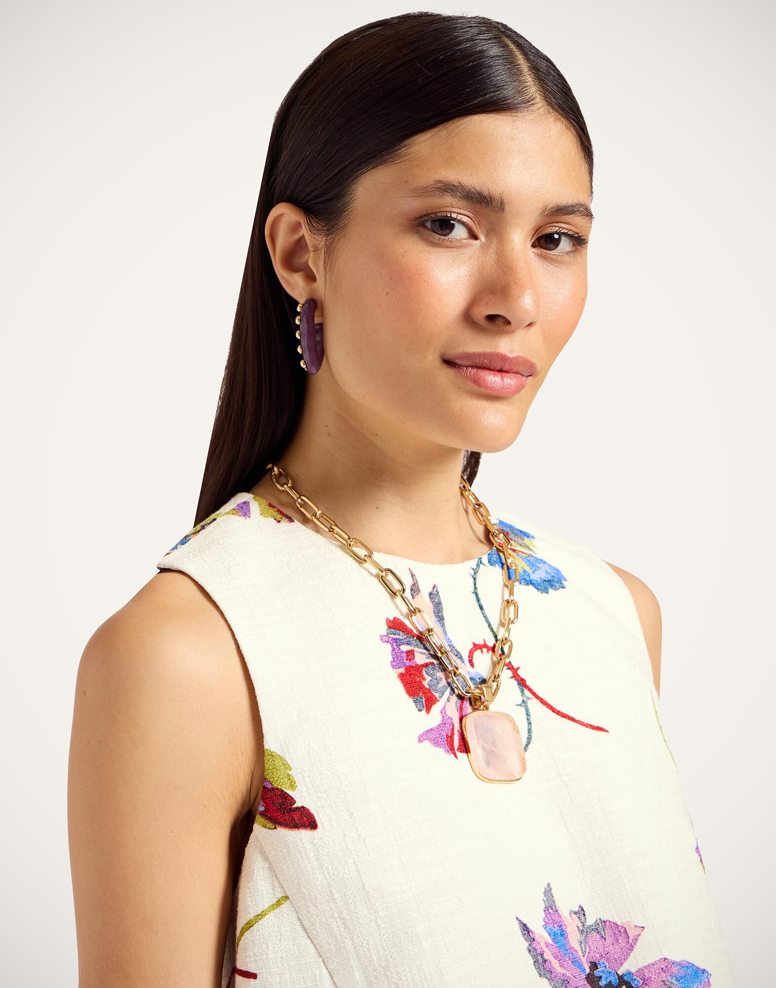 La DoubleJ La Scala Top Infiorata White TOP0013COT005INF01WH01