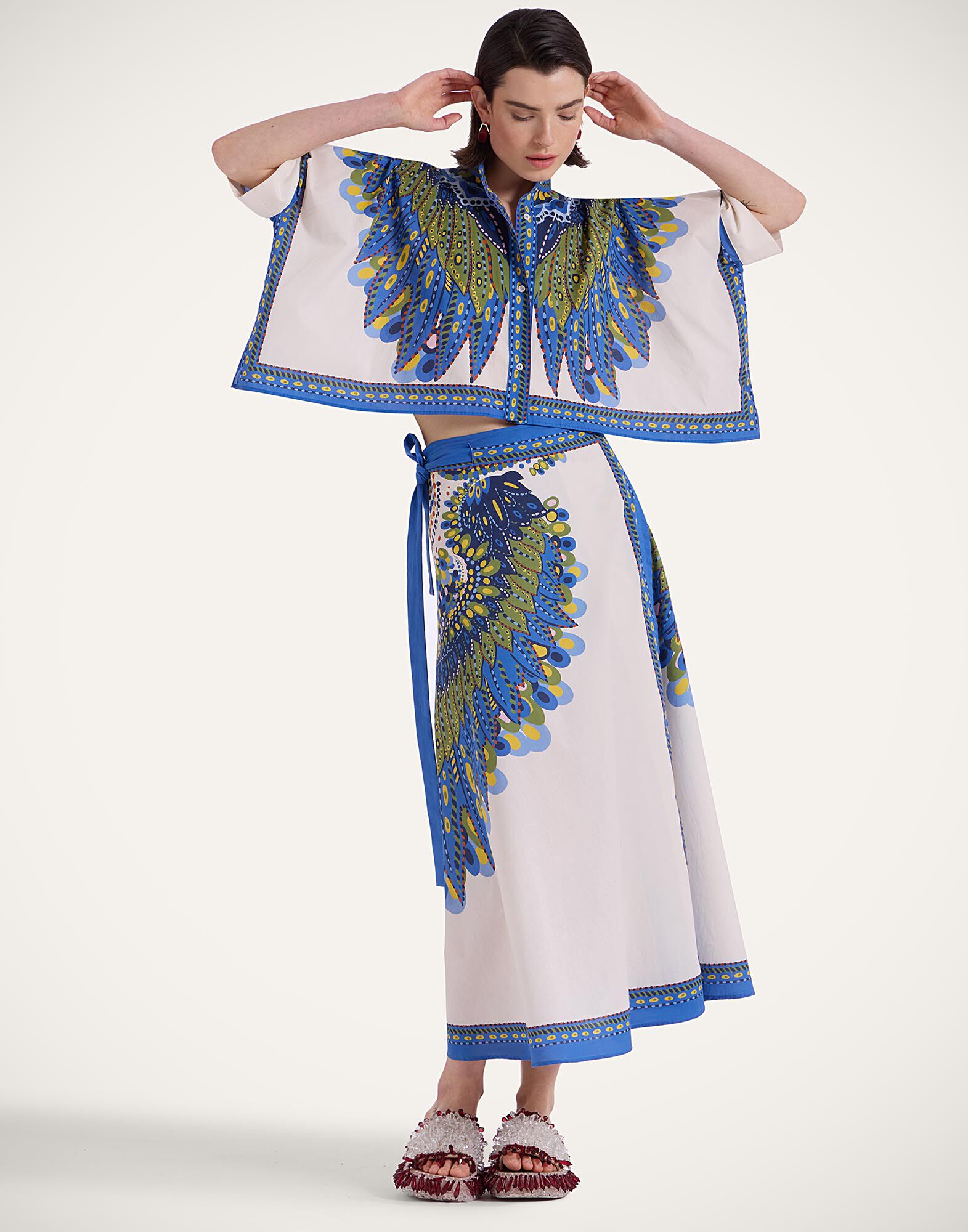 La DoubleJ Sarong Skirt Chakra Plac&eacute;e Multicolor SKI0122COT056CHA05MU01