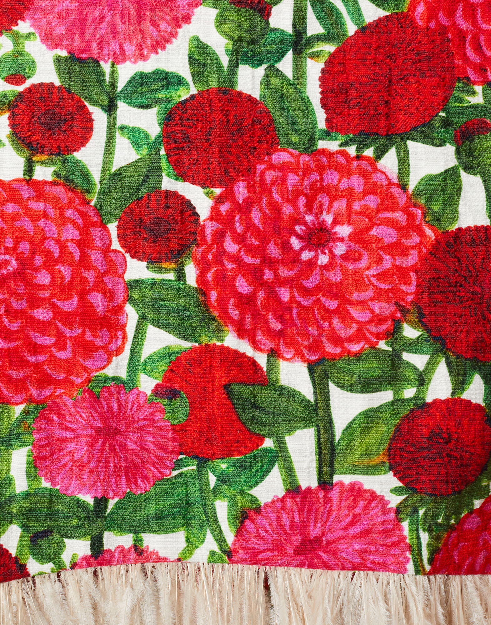 La DoubleJ La Scala Top (With Feathers) Pink Dahlias TOP0013COT005DAH001