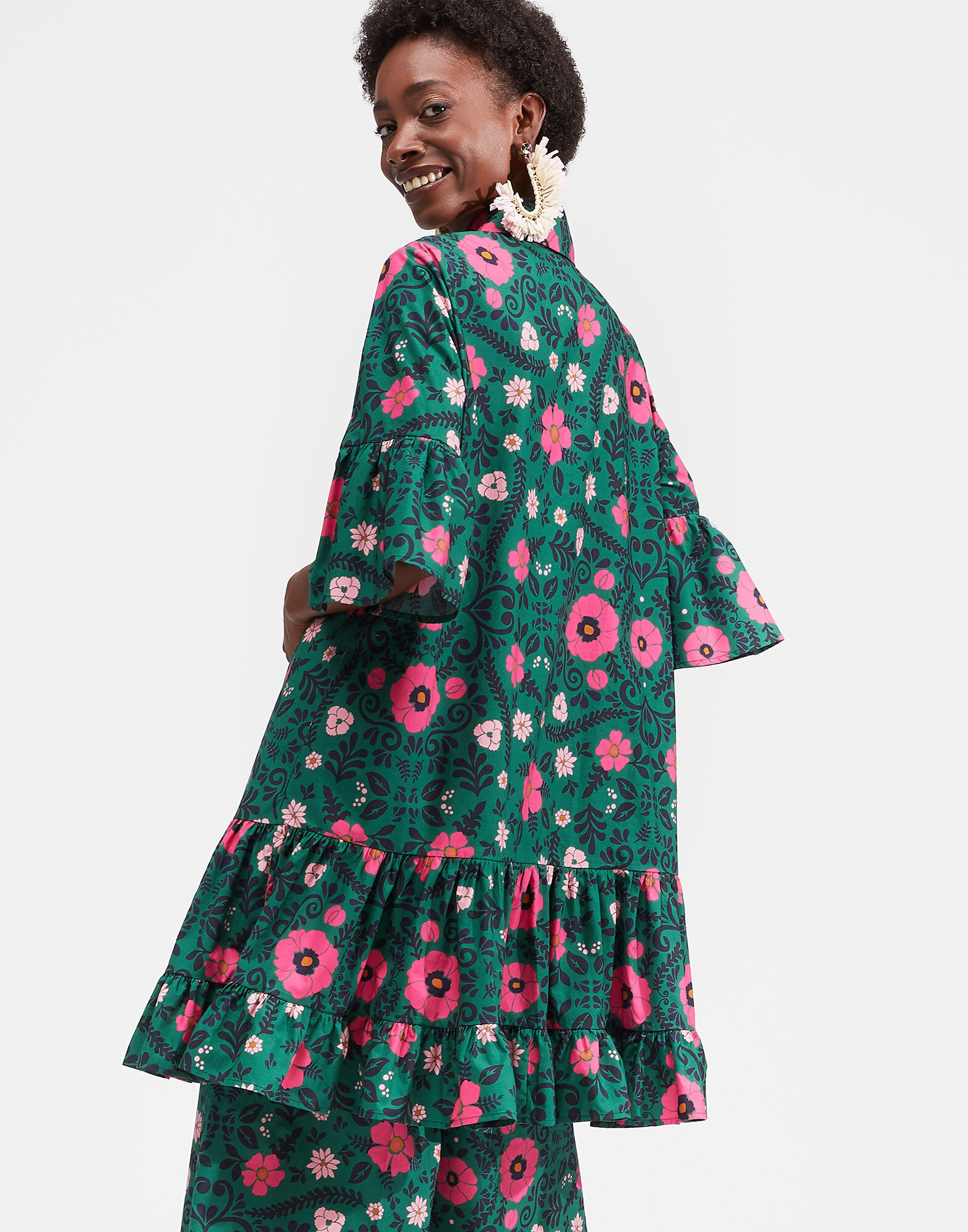 LaDoubleJ Choux Dress Heckfield Verde DRE0193COT001HEC0002