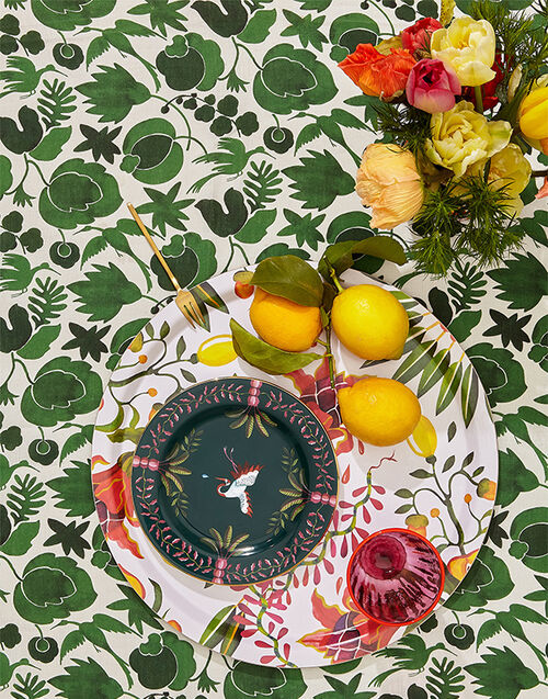 La DoubleJ Round Printed Tray Eden TRA0002WOD001HLE0008