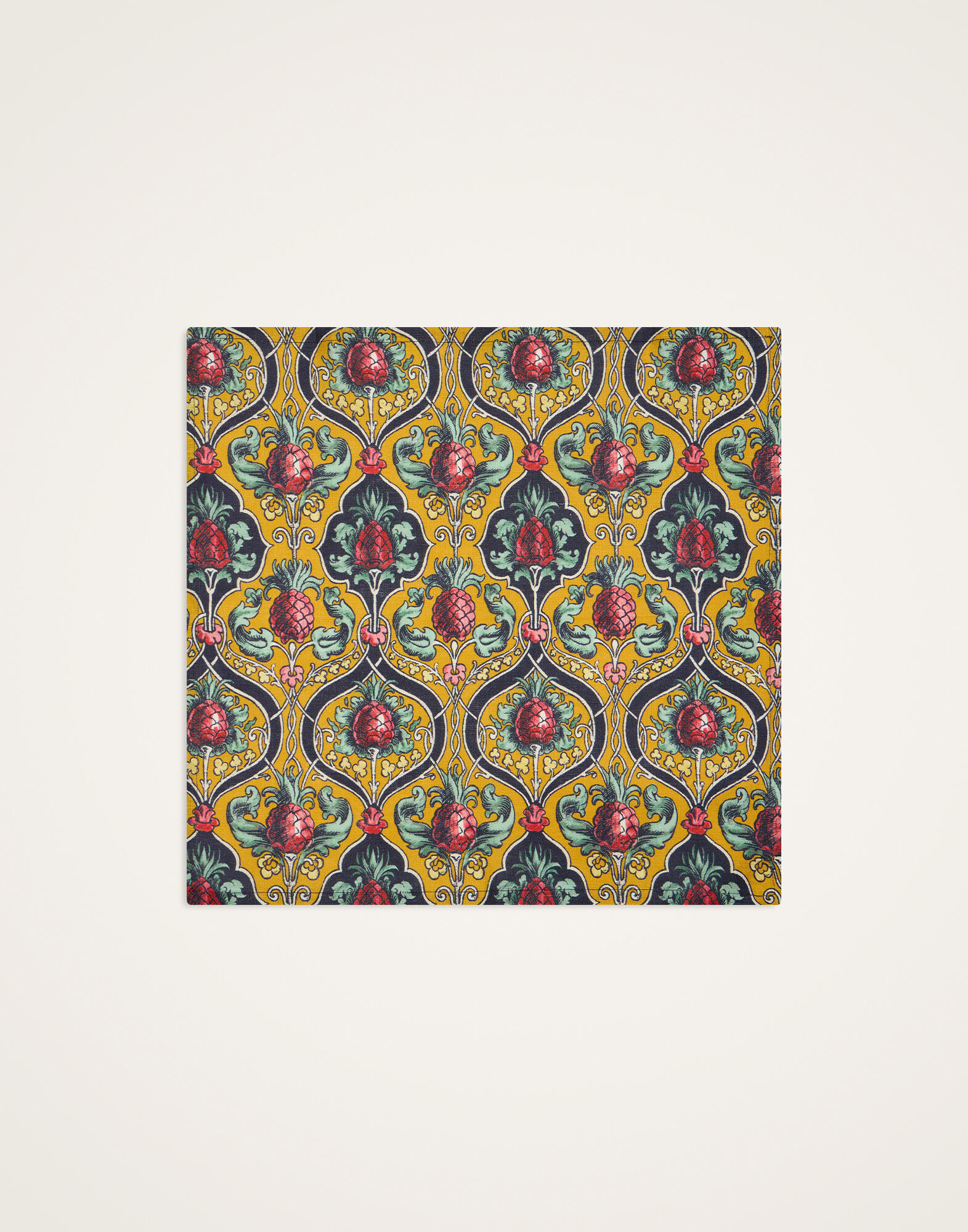 La DoubleJ Large Napkins Set Of 2 Ananas Yellow NAP0017LIN008ANA01YE02