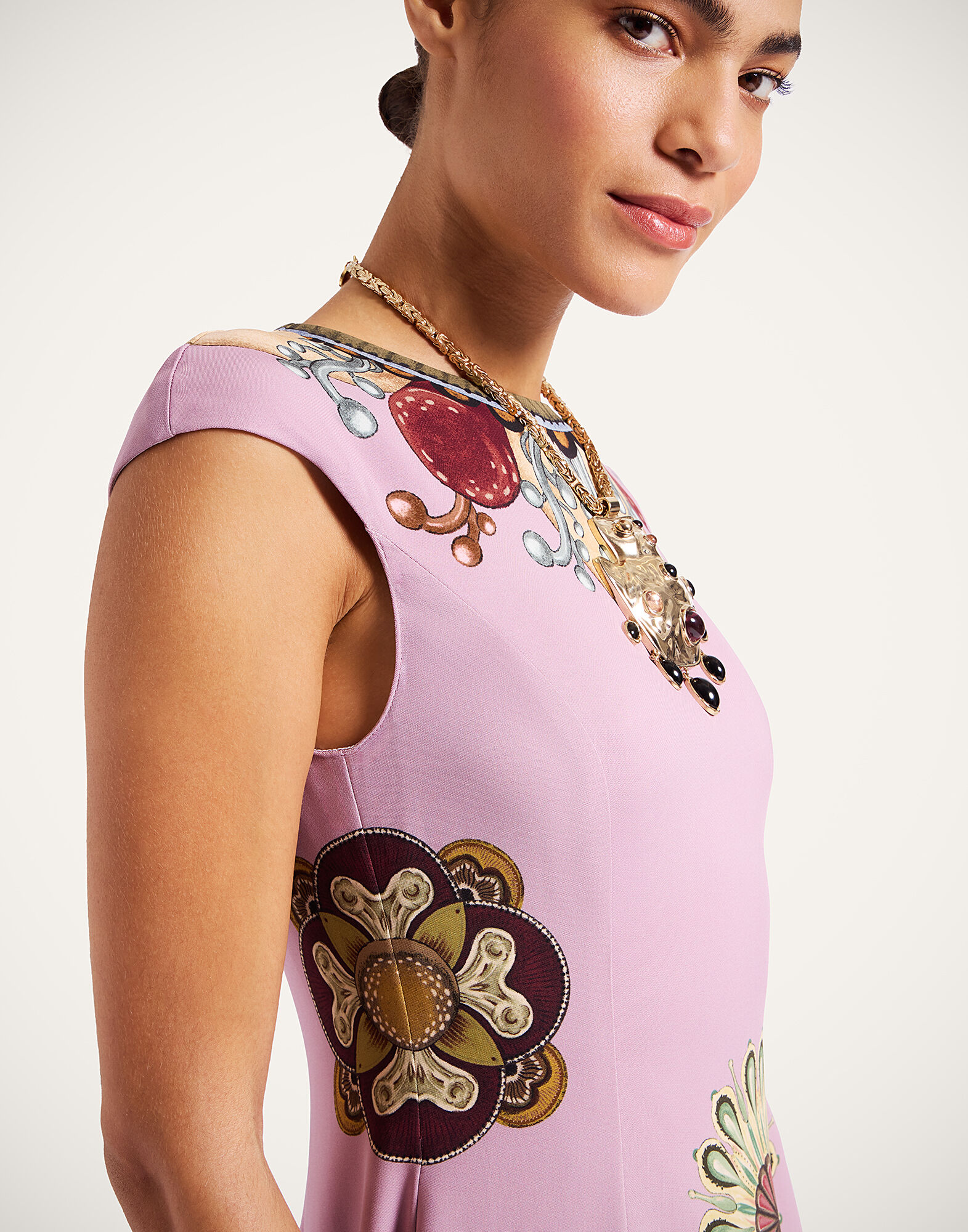 La DoubleJ Park Ave Dress Nucleus Plac&eacute;e Dusty Pink DRE0857VIS006NUC06PI10