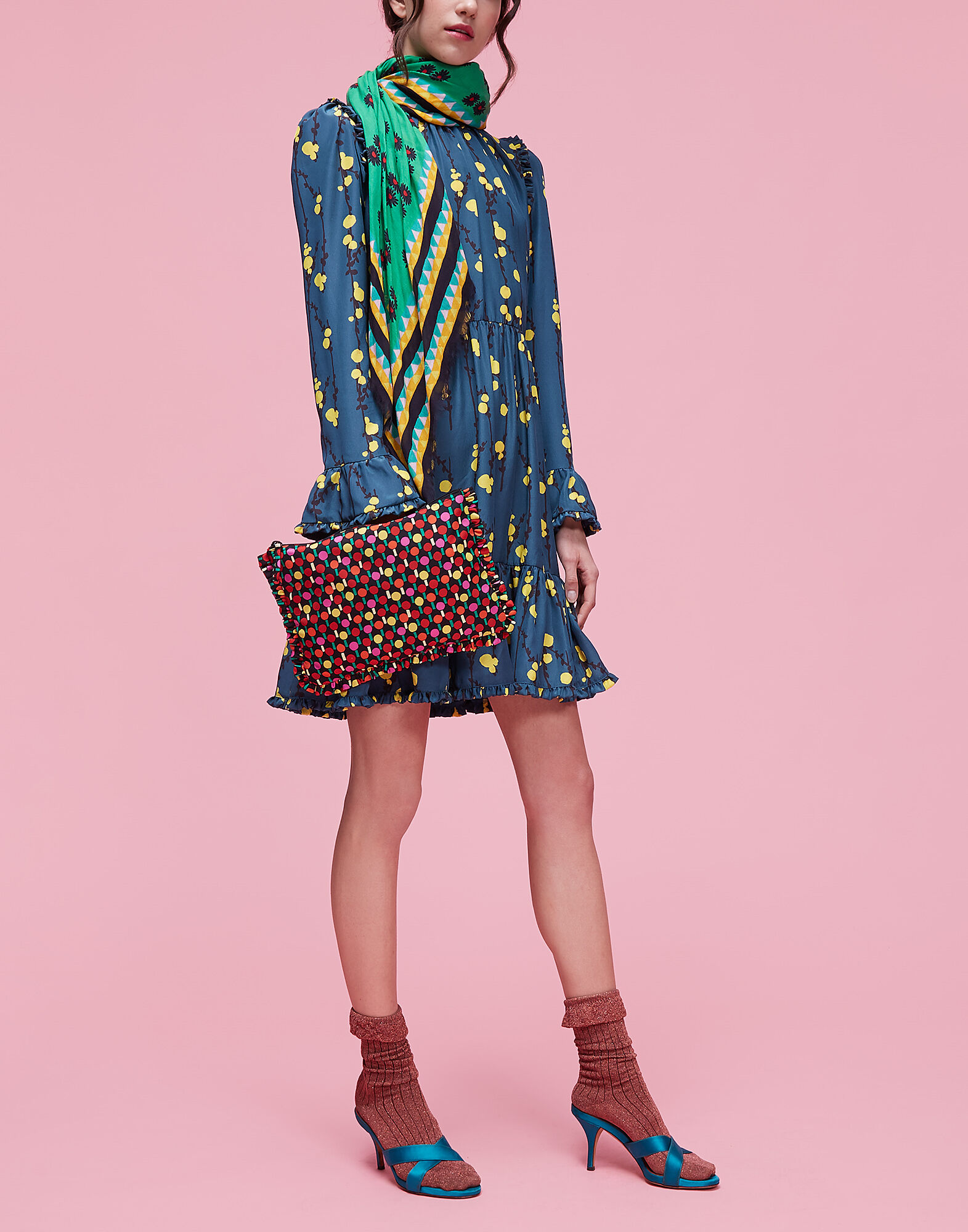 LaDoubleJ Hand Pochette Ping Pong Multicolor BAG0002NYL001PIN0003