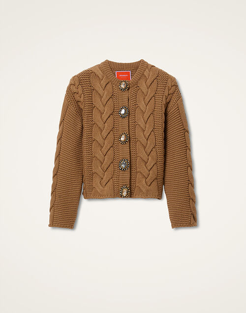 La DoubleJ Portrait Cardigan Solid Brown PUL0211KNI120VA271BR02