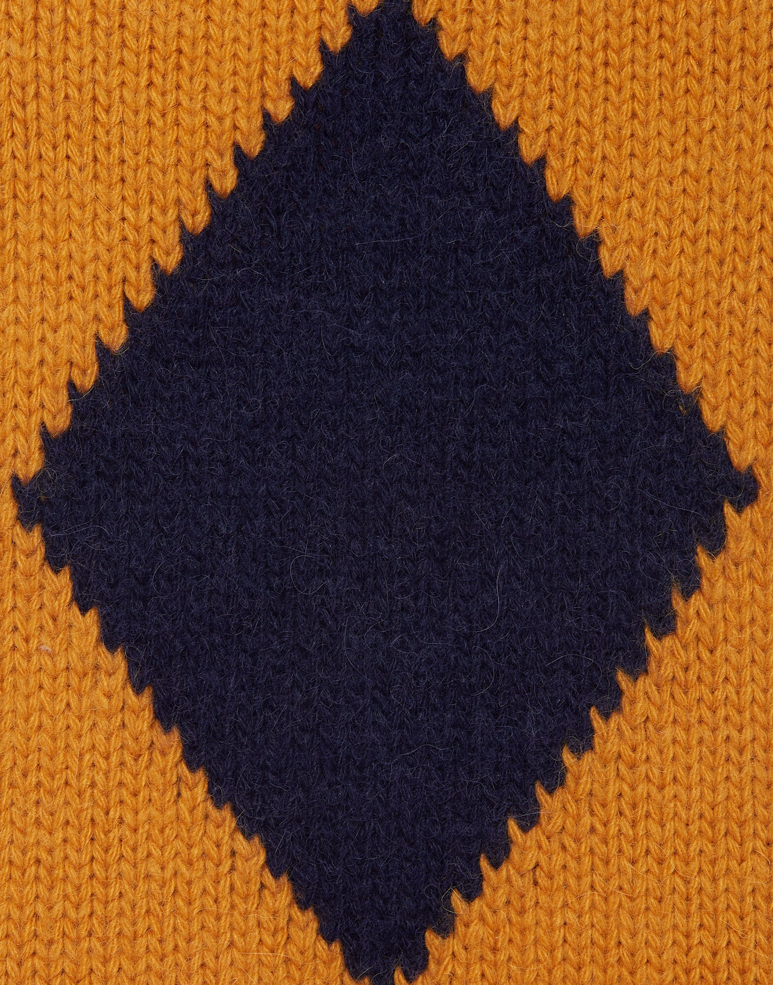 La DoubleJ Argyle Gilet Navy & Yellow PUL0135KNI064VA182BU06