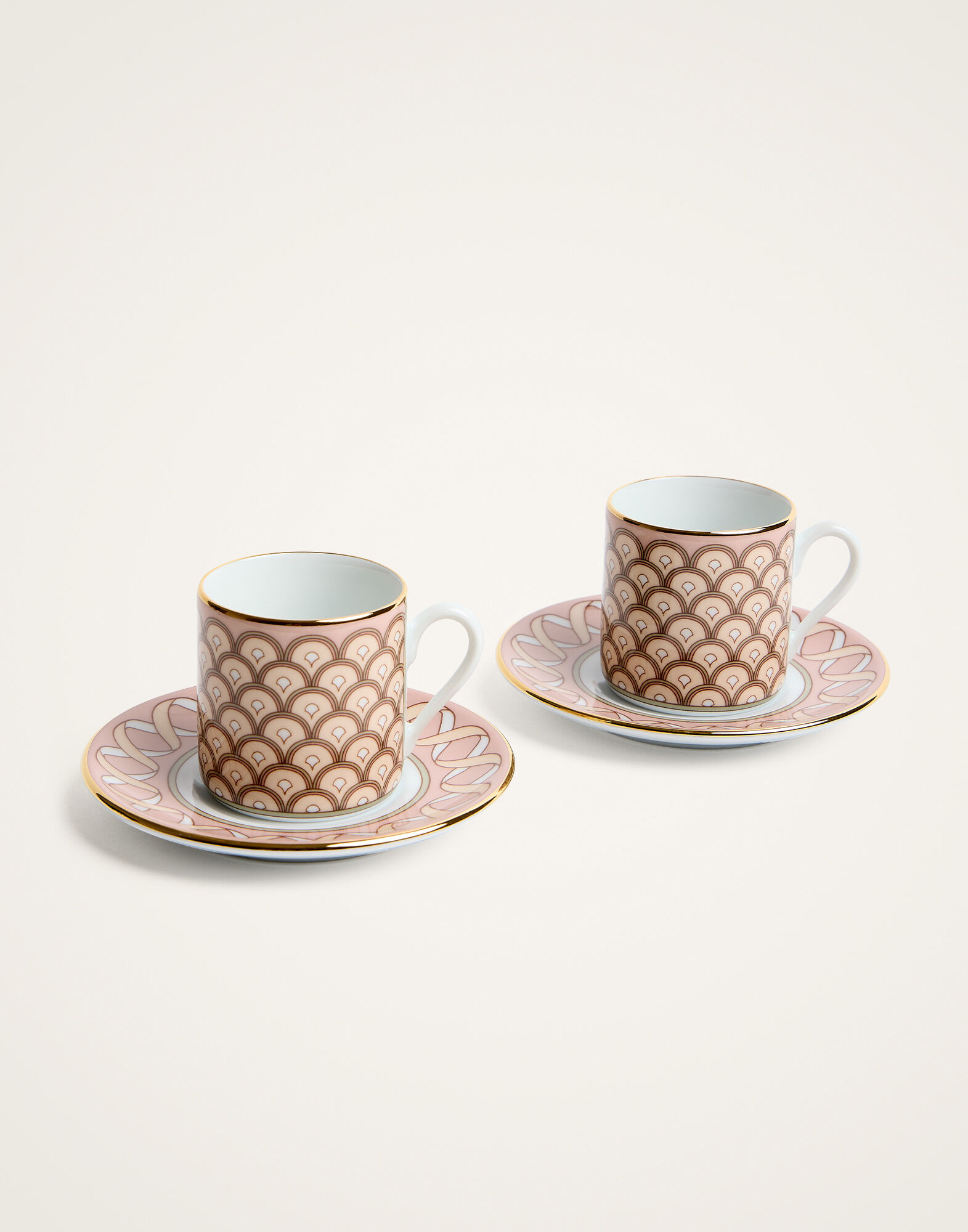 La DoubleJ Impero Espresso Cup Set Of 2 Odysseus Dusty Pink CUP0011CER001ODY01PI10