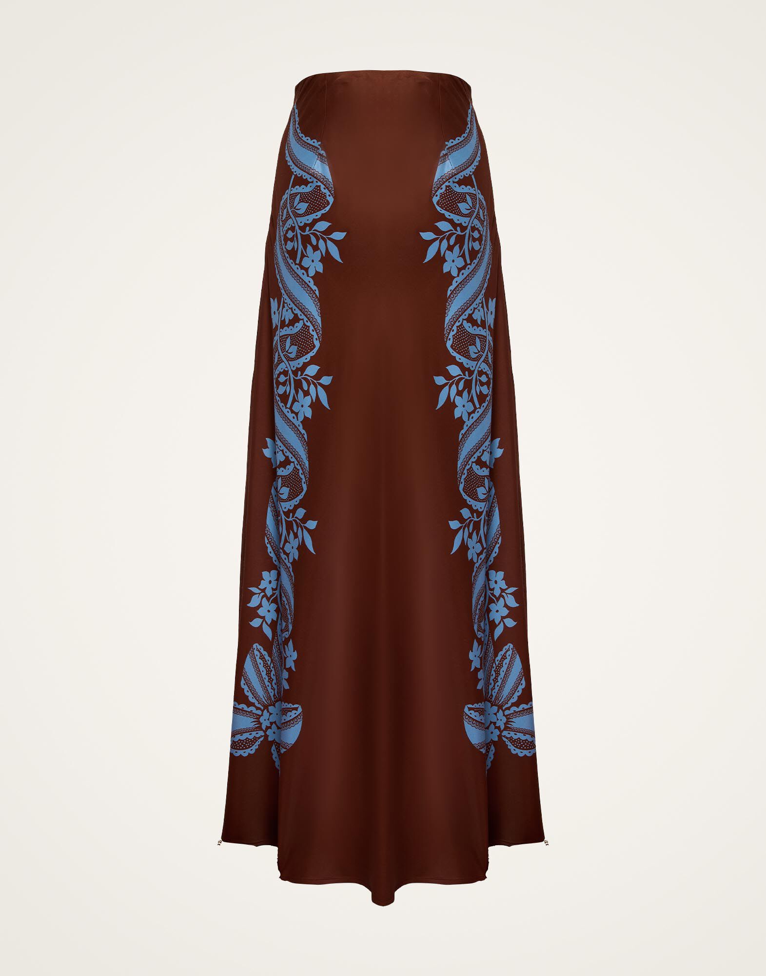 La DoubleJ Sleek Skirt Signoria Plac&eacute;e Brown SKI0127VIS024SIG01BR11