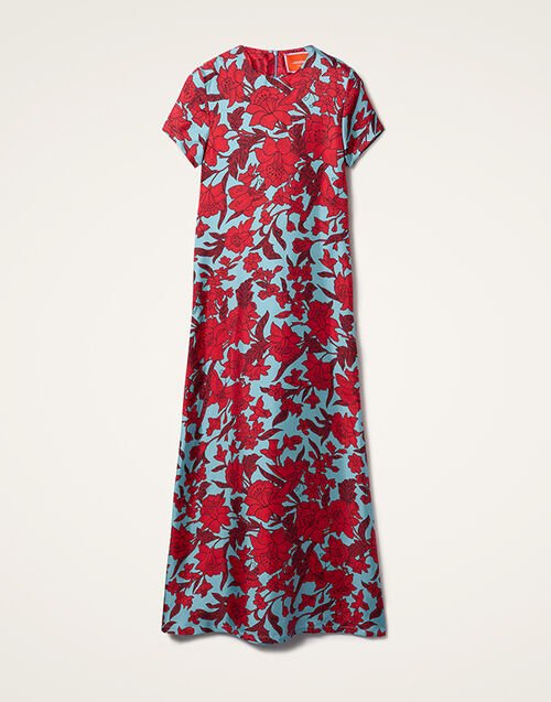 La DoubleJ Swing Dress Lilium Turchese DRE0001SIL001LIL0005