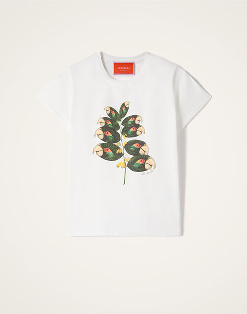 La DoubleJ High Tee Shirt Parrotstem Ecru TSH0069JER079PAS02BR05