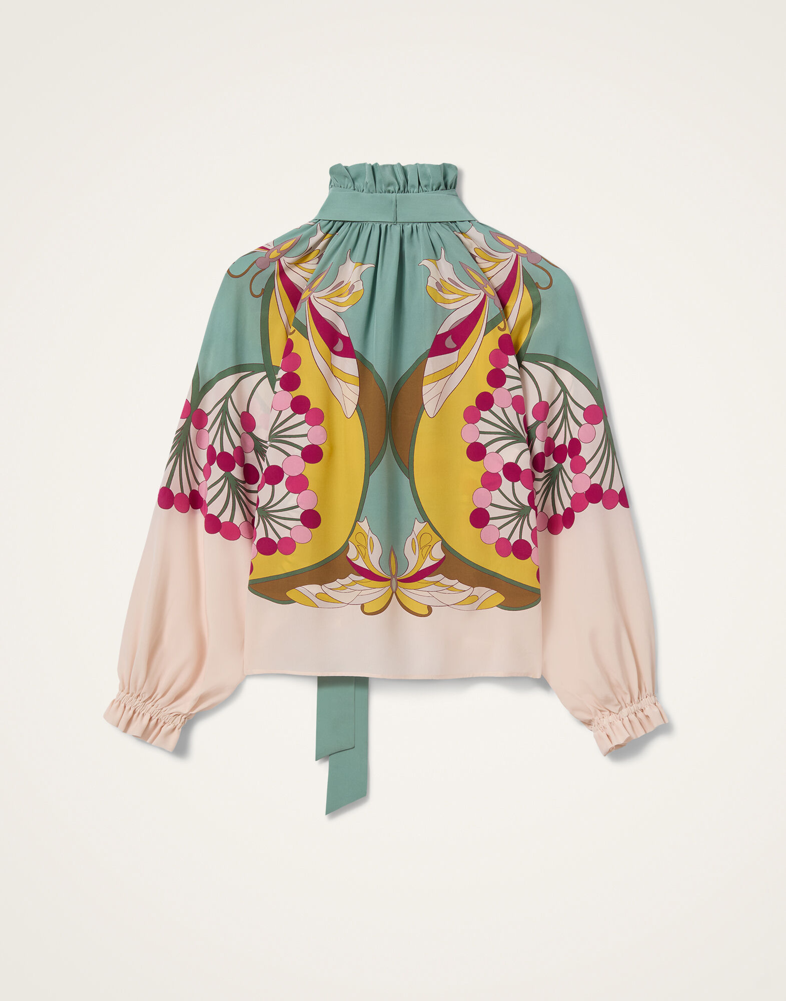 La DoubleJ Cerere Blouse Florette Plac&eacute;e Fuchsia SHI0086CRE002FLO08PI03