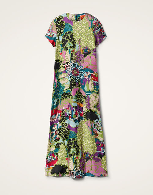 La DoubleJ Swing Dress Paesaggio DRE0001SIL001PAE0001