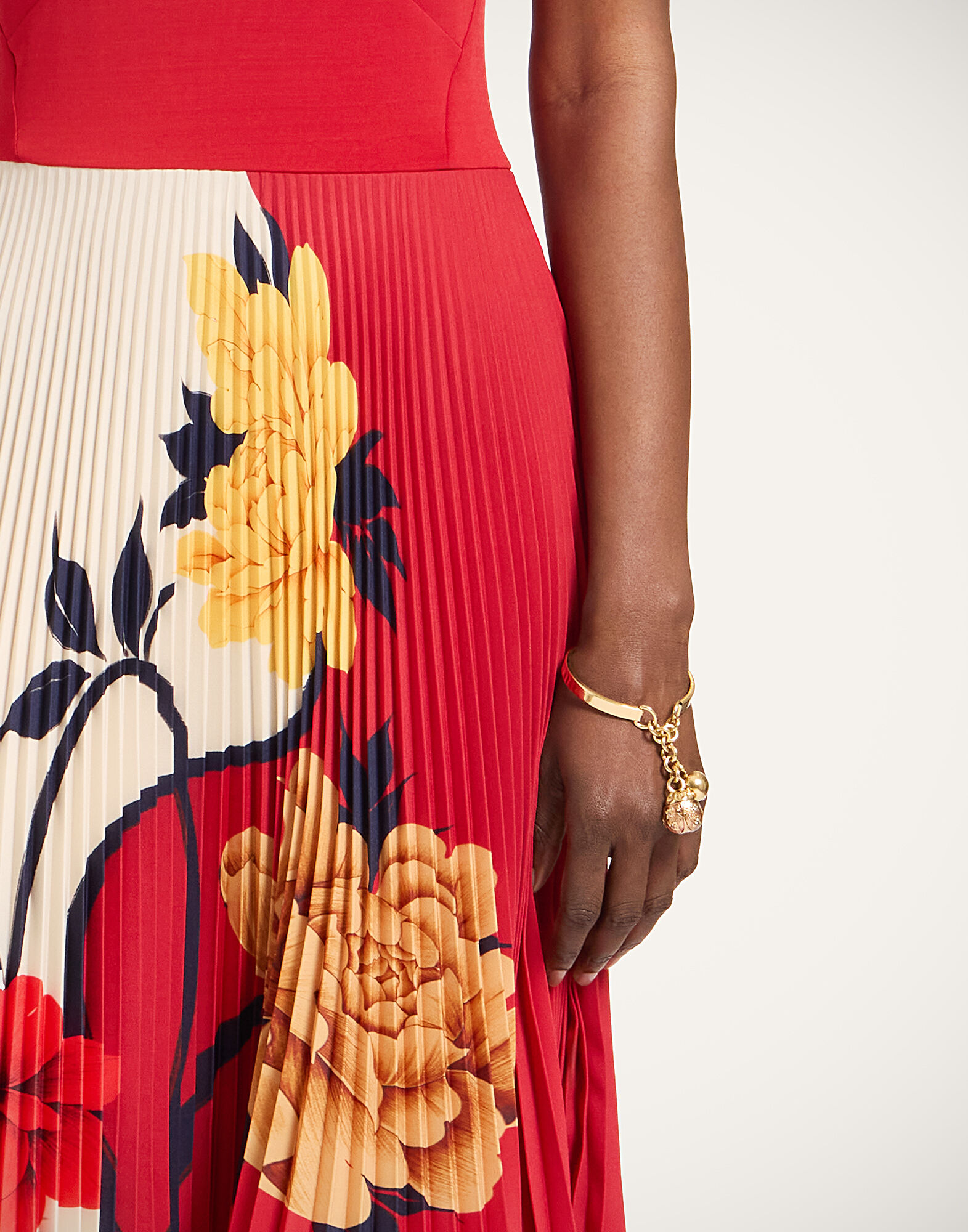 La DoubleJ Chignon Dress Queen Peony Plac&eacute;e Red DRE1030CHF007QPE02RE01