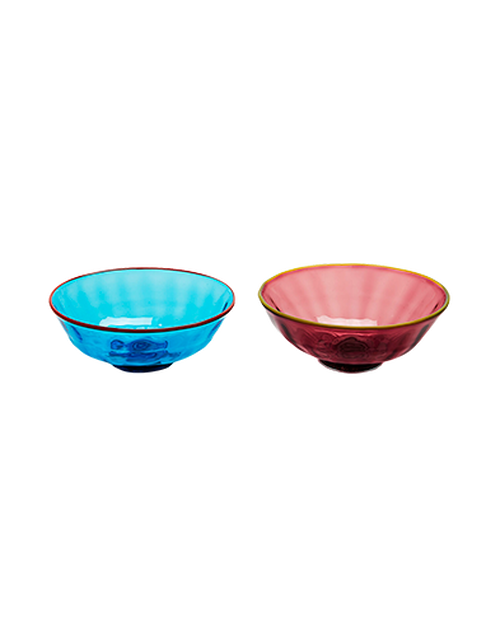 La DoubleJ Luxury Nut Bowl Set of 2 Turchese/Viola GLA0010MUR001ASS0002