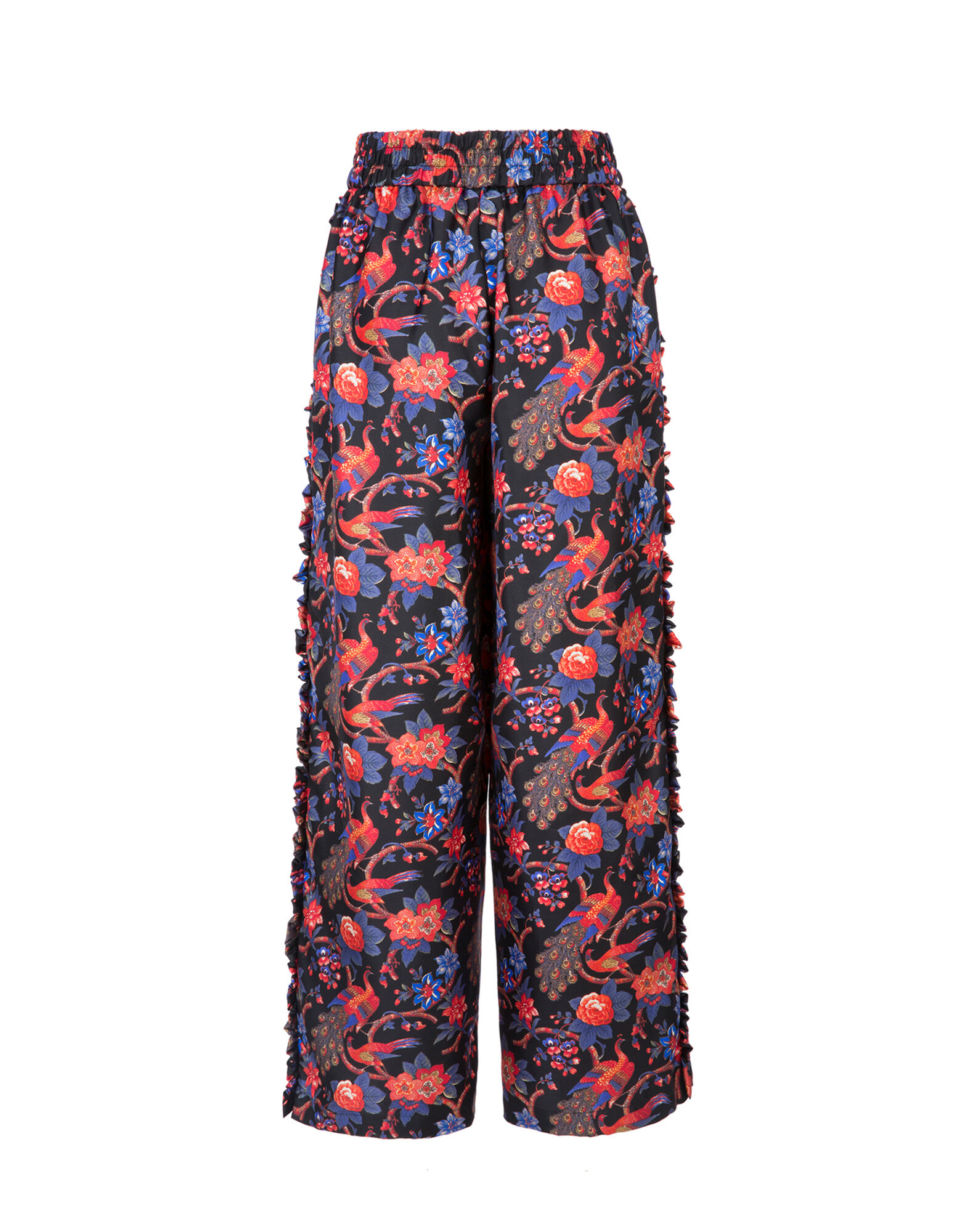 LaDoubleJ Ruffle Pants Pavone Nero TRO0002SIL001PAV0001