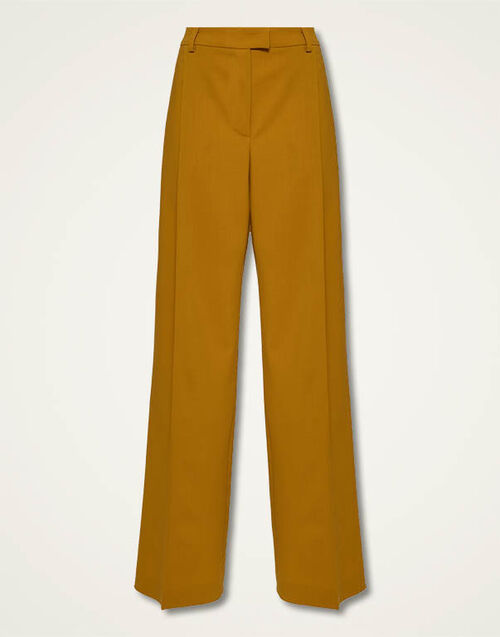La DoubleJ Loose Pants Solid Dark Yellow TRO0135WOL023SOLIDYE03