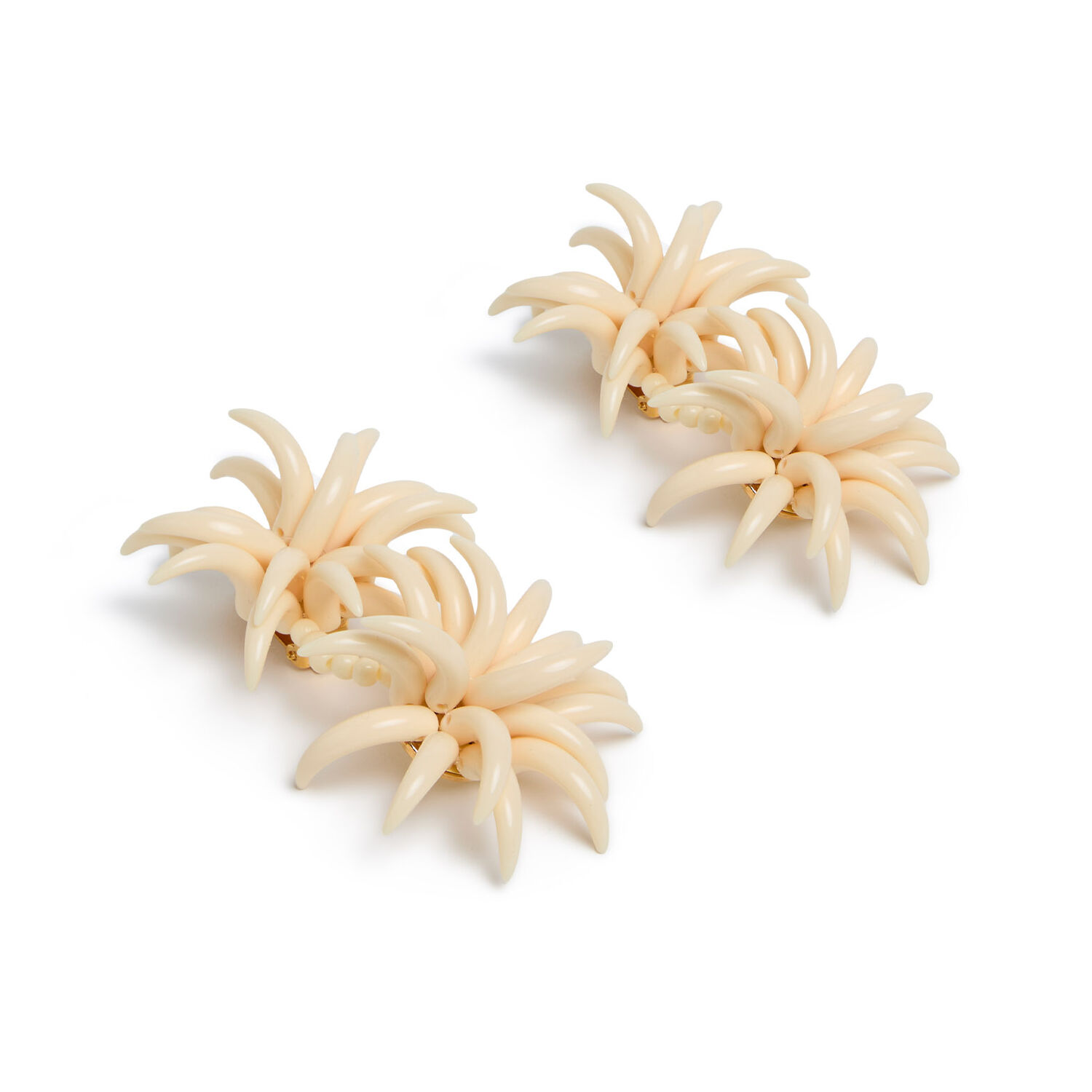 La Doublej Primavera Earrings In Solid Ivory