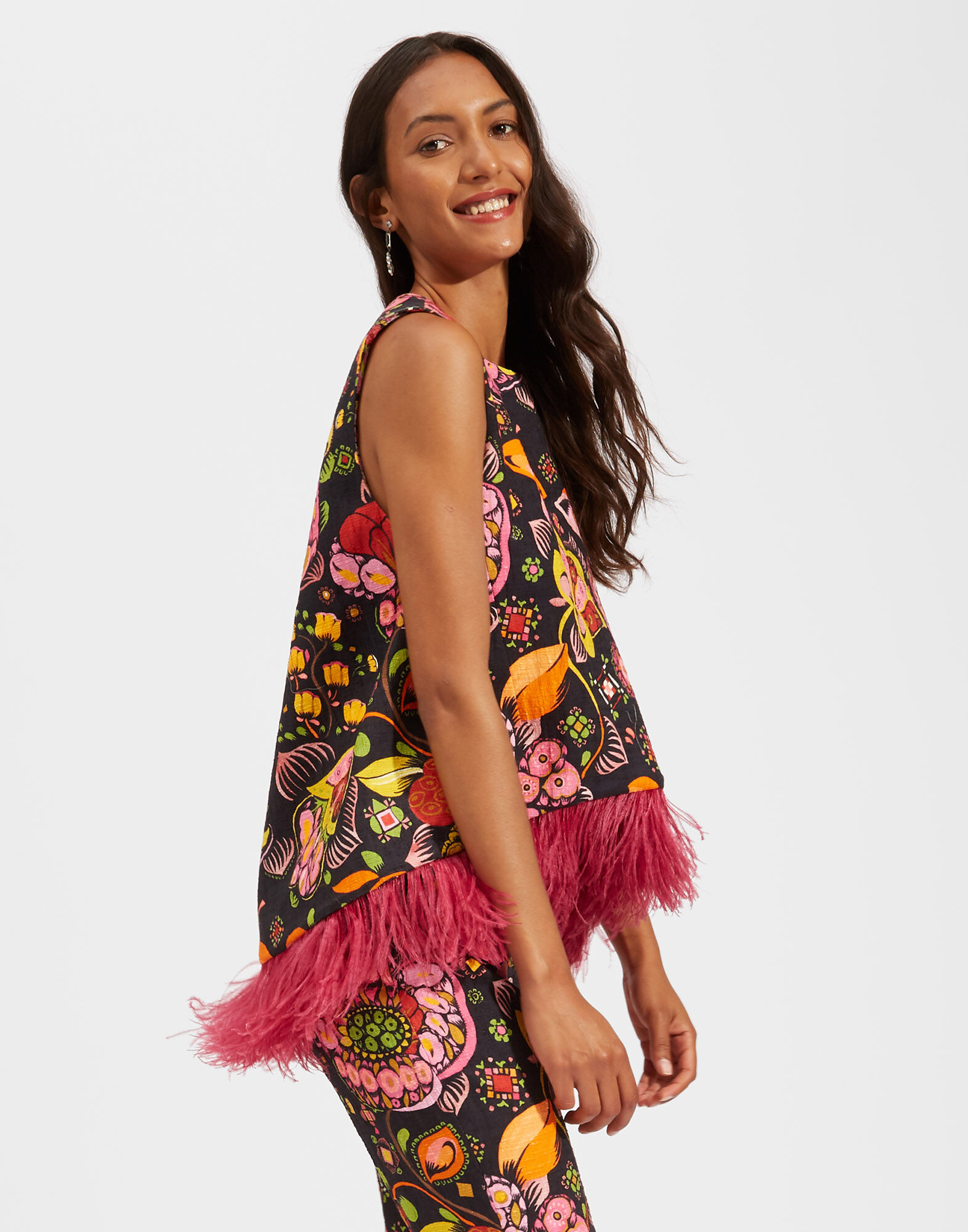 La DoubleJ La Scala Top (With Feathers) Eden TOP0013COT005EDE0001