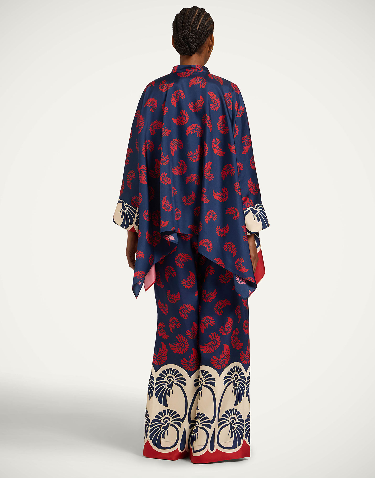 La DoubleJ Palazzo Pants Palmetto Plac&eacute;e TRO0003SIL001PIG01BU06