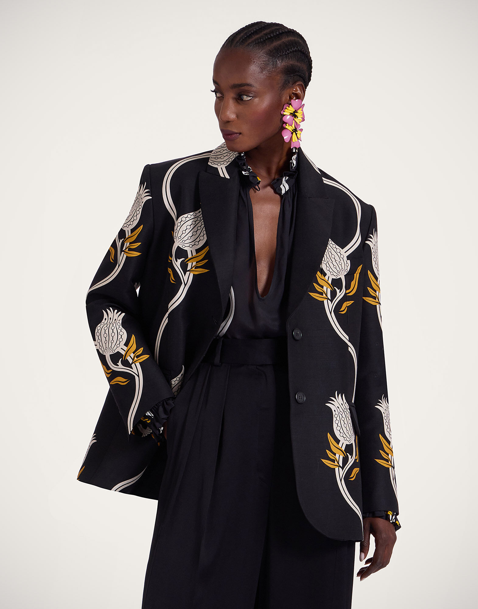 La DoubleJ Jones Jacket Melograno Black & White JAC0106CAD001MEL01BL03