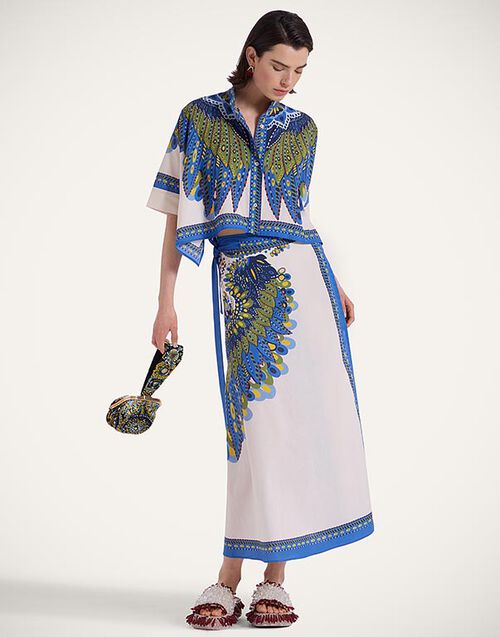 La DoubleJ Sarong Skirt Chakra Placée Multicolor SKI0122COT056CHA05MU01