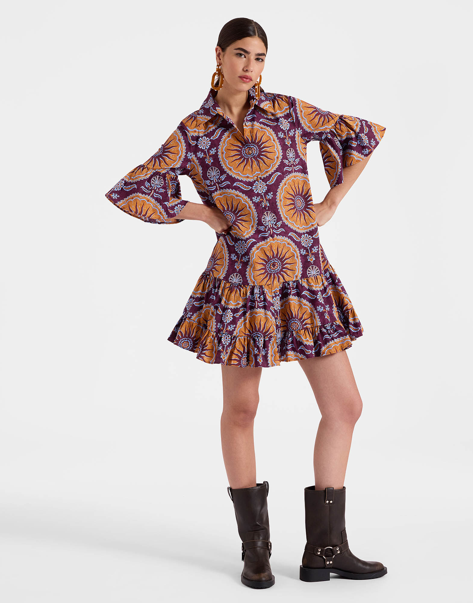 La DoubleJ Choux Dress Sovereign Purple DRE0193COT039SOV01PU01