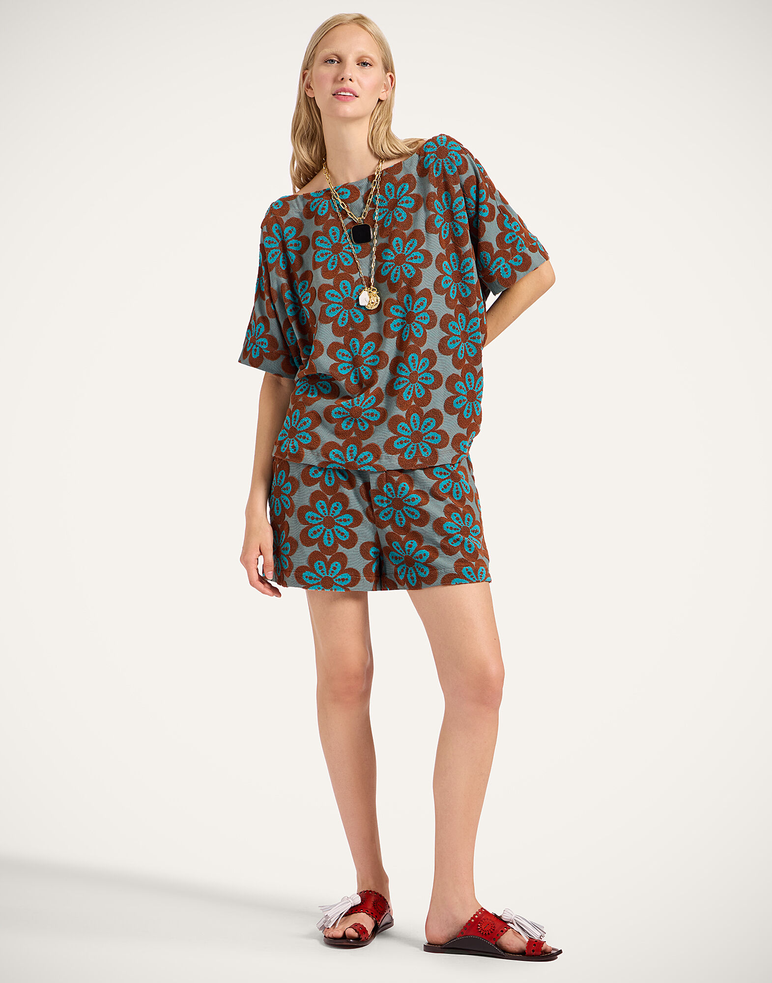 La DoubleJ Meditation Tee Caper Rust TSH0055JER061CEP02OR04