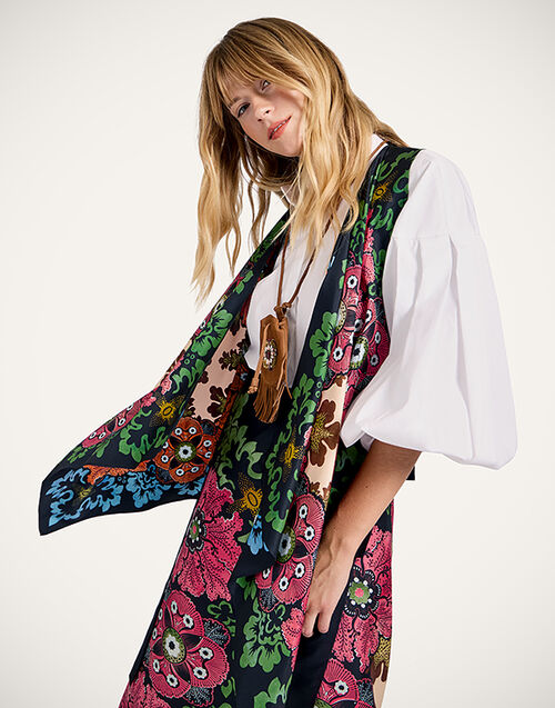 La DoubleJ Scarf Gilet Bounty Placée Red SCA0081SIL006BOU01RE01