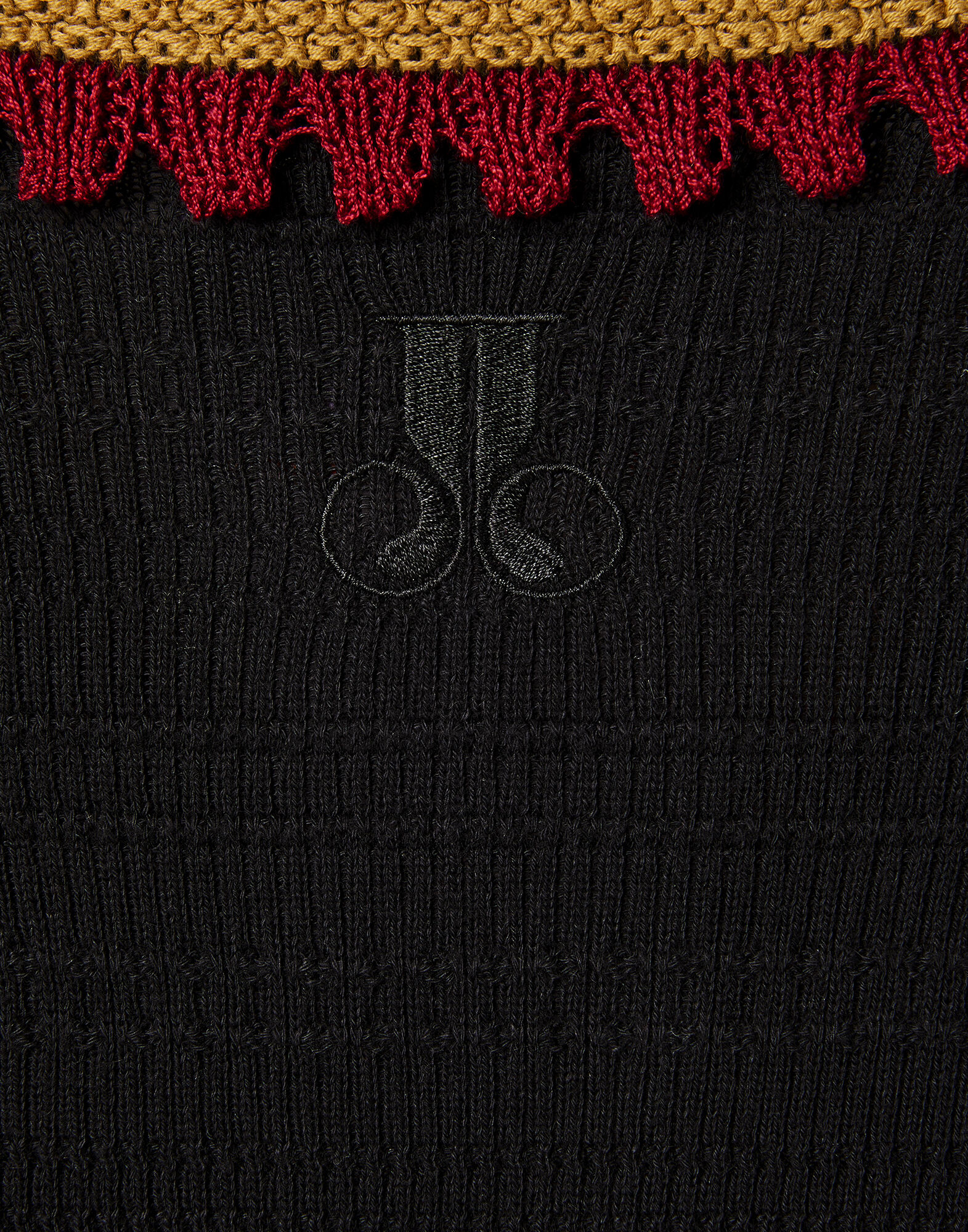 La DoubleJ Picket Polo Jumper Solid Black PUL0280KNI154SOLIDBL01