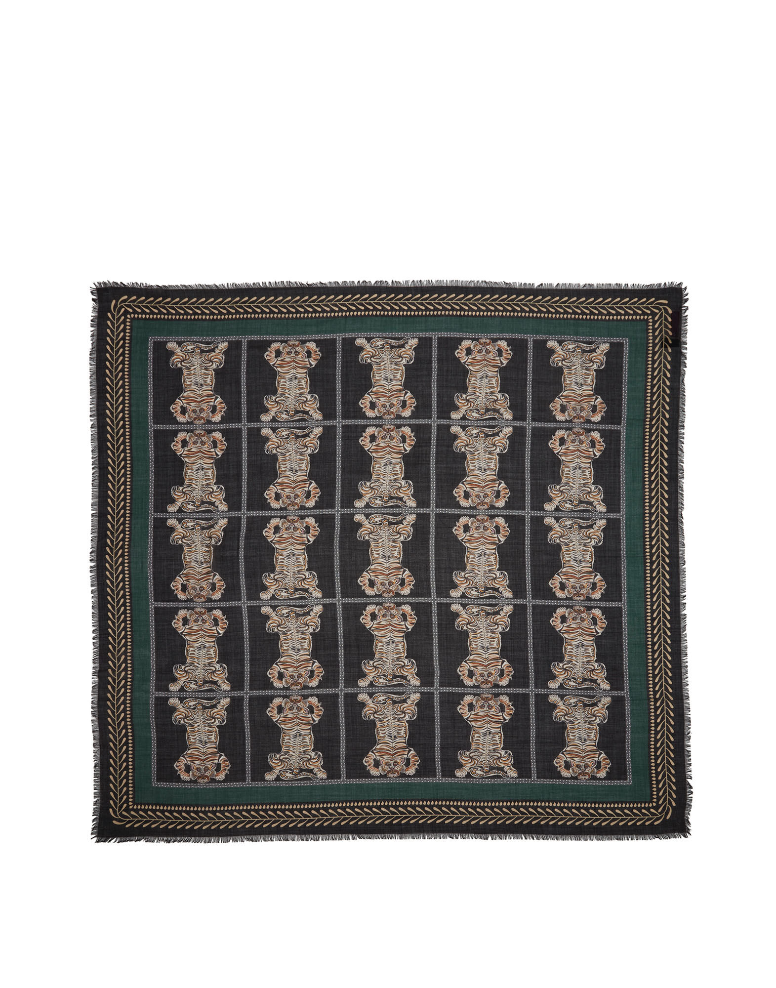 La DoubleJ Shawl (135x135) Tiger Tiles SCA0026SIL011TIG0005