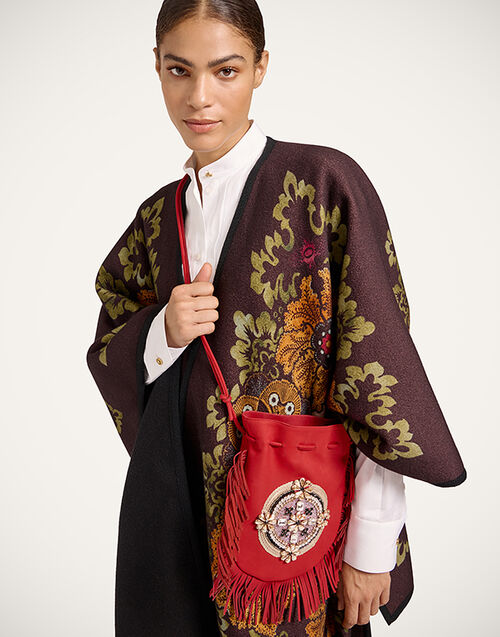 La DoubleJ Big Power Pouch Solid Red BAG0088LEA016SOLIDRE01