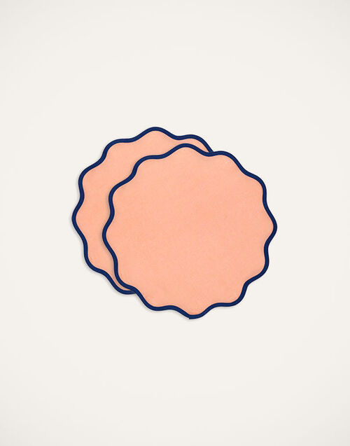 La DoubleJ Cloud Placemat Set Of 2 Rainbow Rose TBM0003LIN006RAI0027