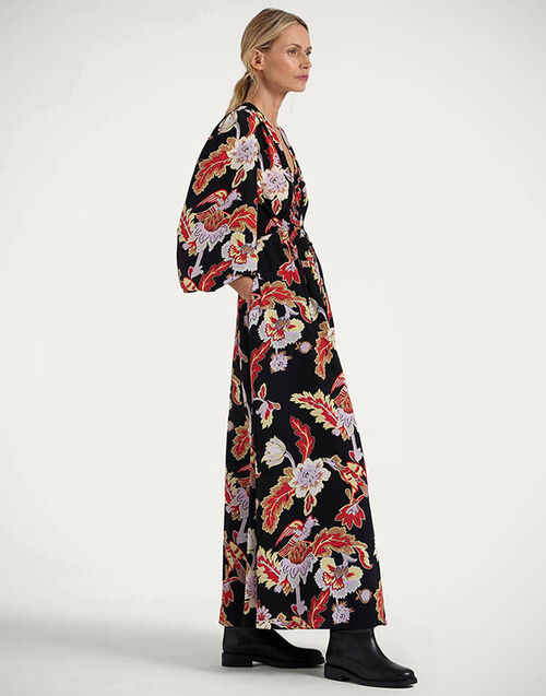 La DoubleJ Long Camerino Dress Lark Black DRE0585CRE001LAR01BL01