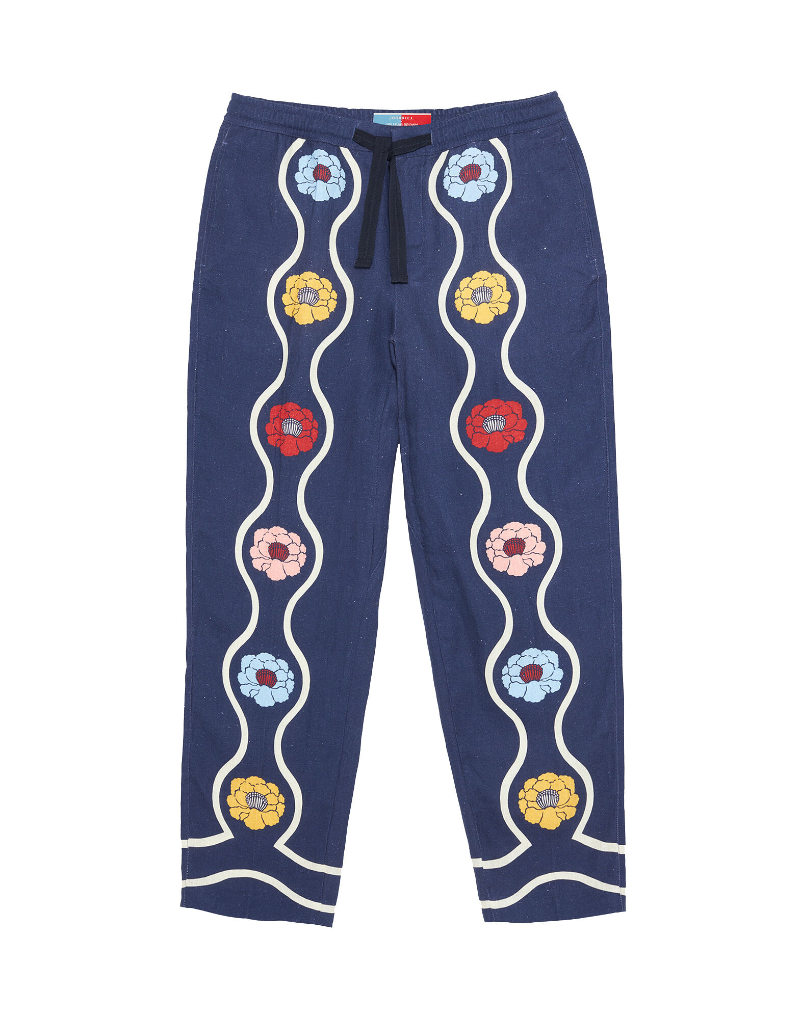 La DoubleJ Alex Trousers Whitsun Plac&egrave;e Blue TRO0153LIN007FSK01BU03