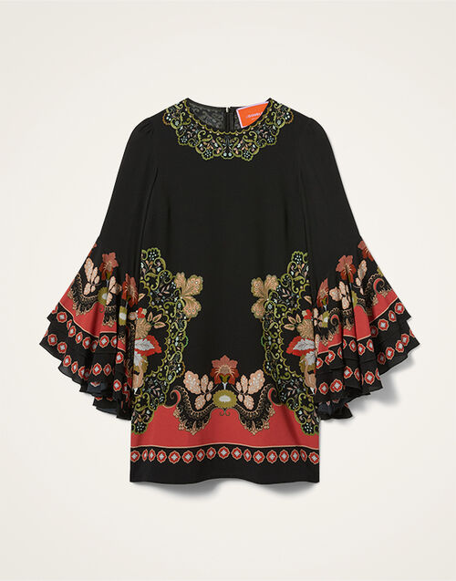 La DoubleJ Friday Dress Cornucopia Placée Black DRE1000VIS028CRN03BL01