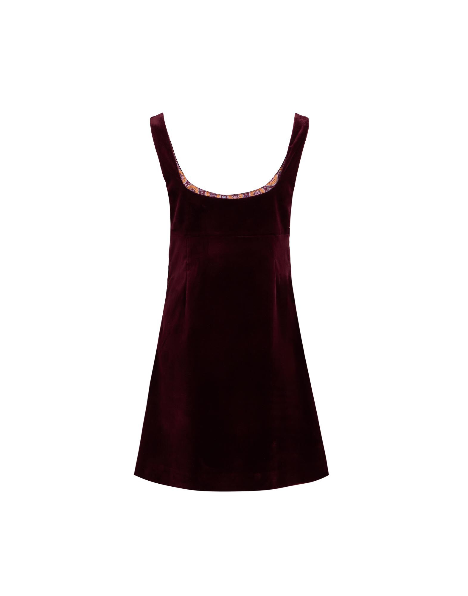 La DoubleJ Ella Mini Dress Solid Burgundy DRE0774VEL011SOLIDRE02