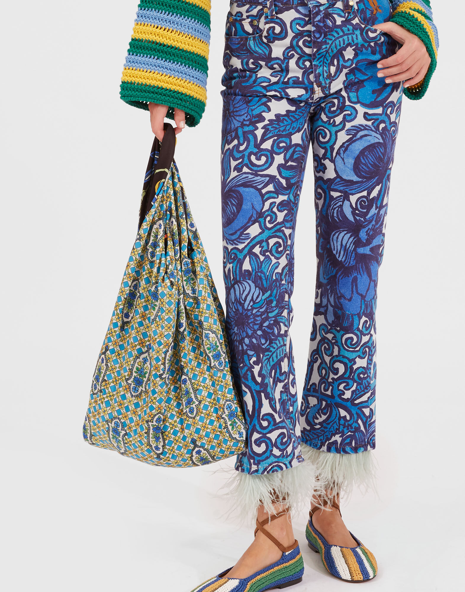 La DoubleJ Shopping Bag Borboni BAG0029FOD001BRN01BL01