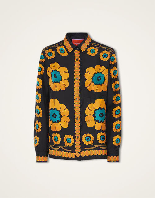 La DoubleJ Boy Shirt Daisychain Placée Orange SHI0040SIL006ROP04OR02