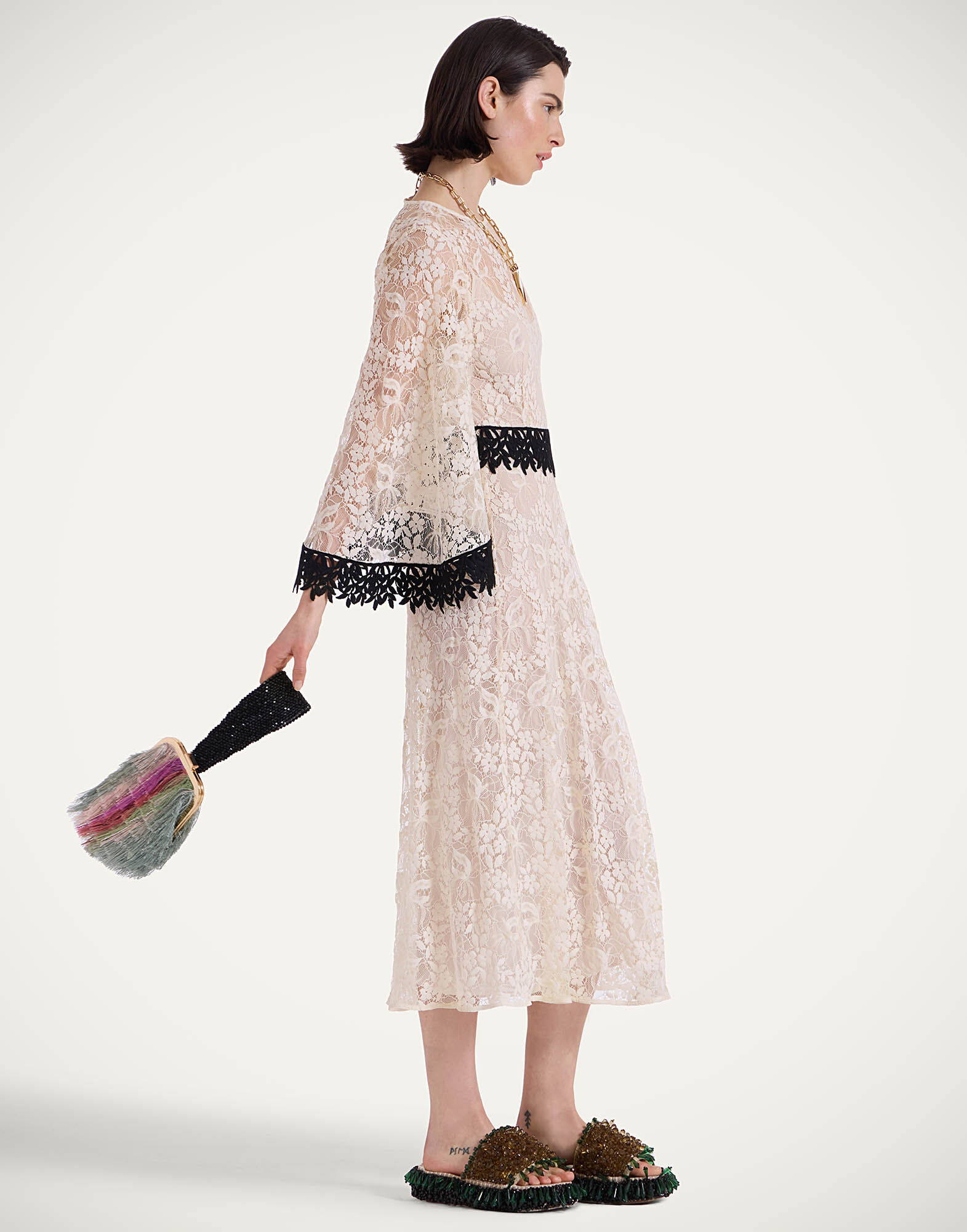 La DoubleJ Lacey Sorella Dress Iris Ivory DRE0893EMB083IRS05WH04