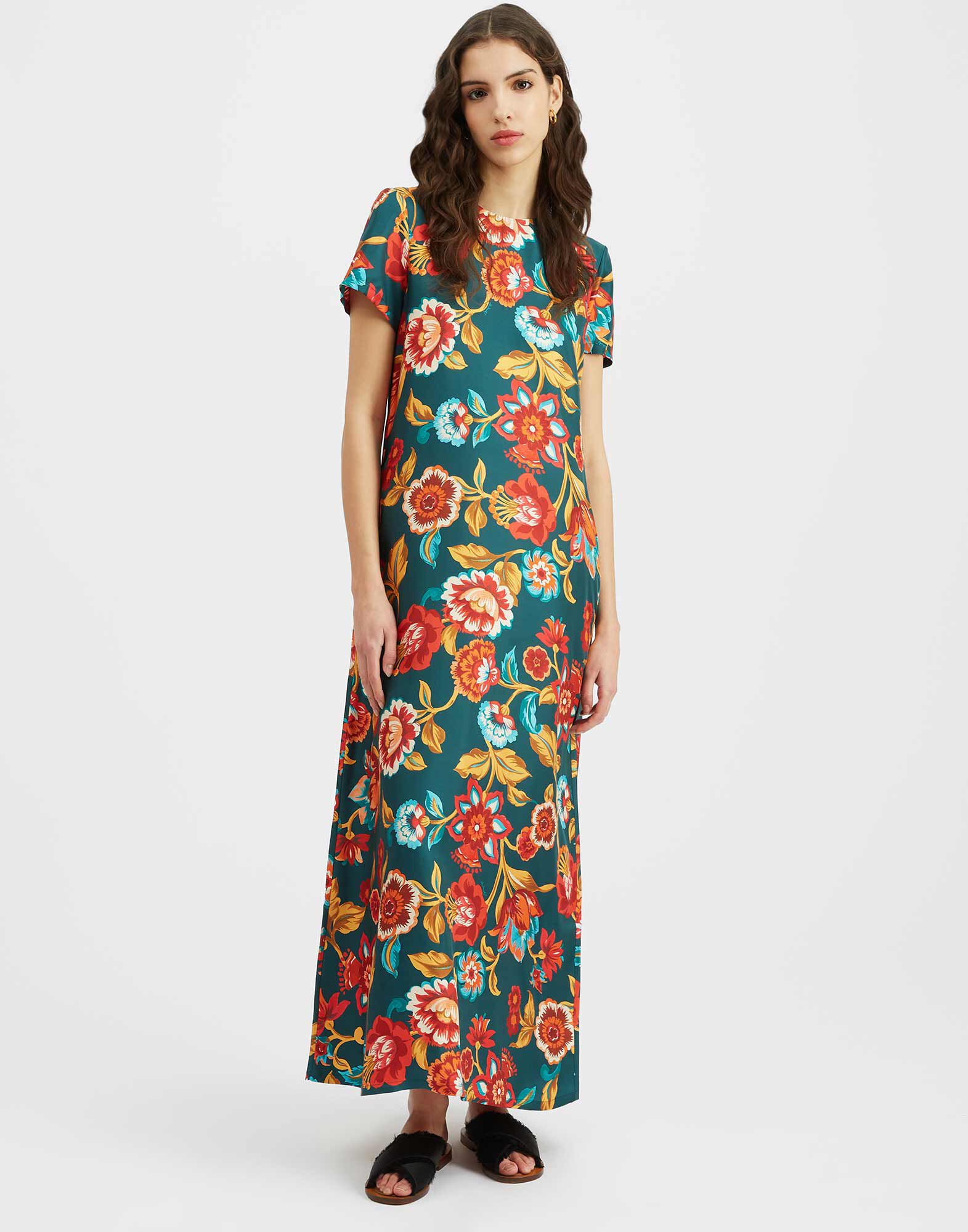 La DoubleJ Swing Dress Hottie Emerald DRE0001SIL001HOT01GR04