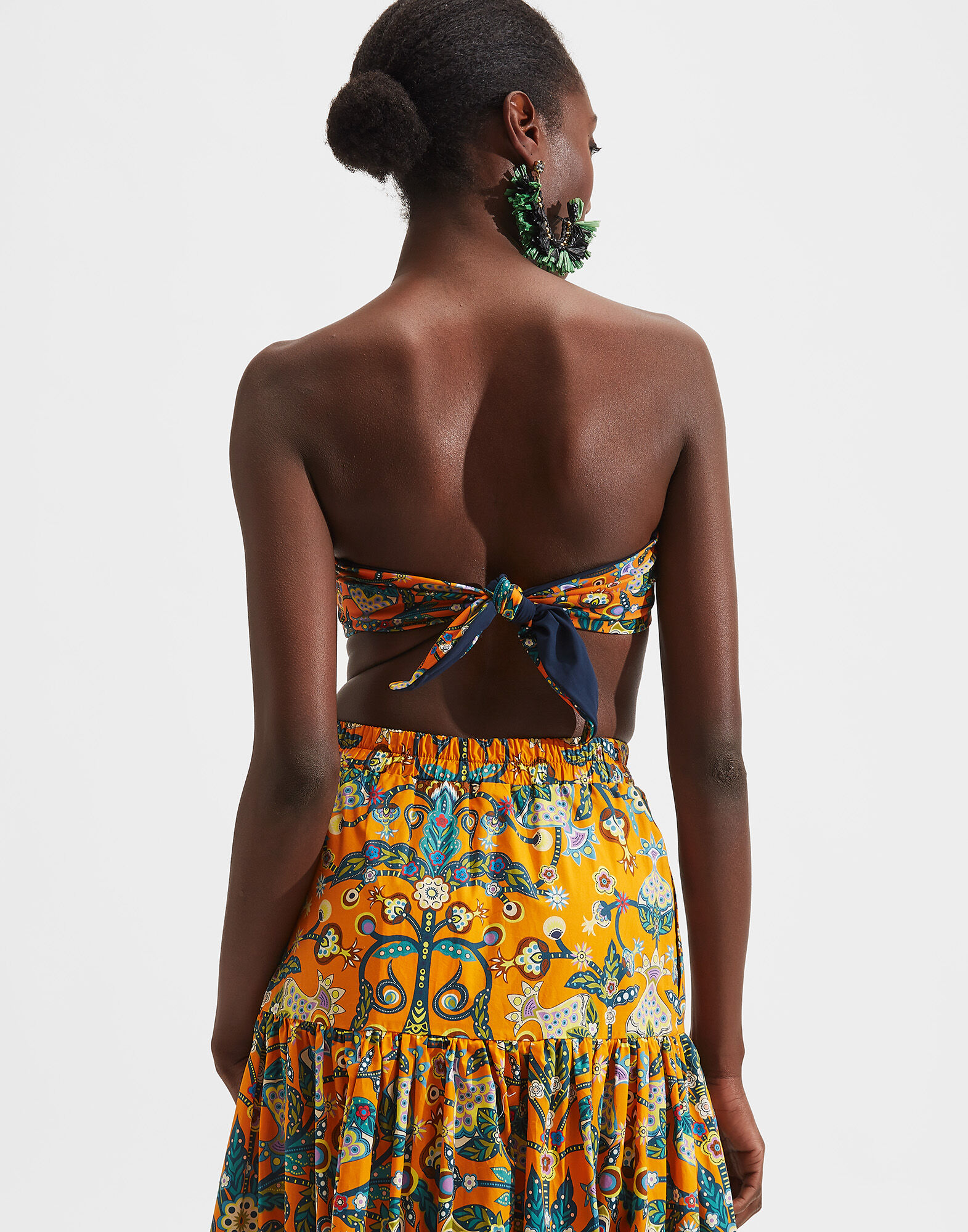 LaDoubleJ 3-Way Bandeau Top Tree Of Life Arancio SWI0021LYC001TFL0004