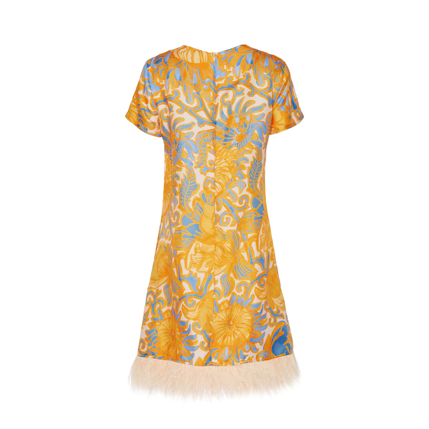 Shop La Doublej Mini Swing Dress In Anemone Orange