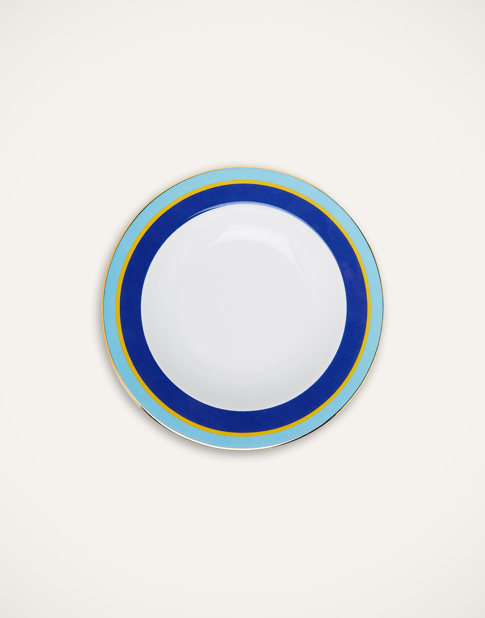 La DoubleJ Soup Plates Set Of 2 Rainbow Blue SOU0002CER001RAI04BU03