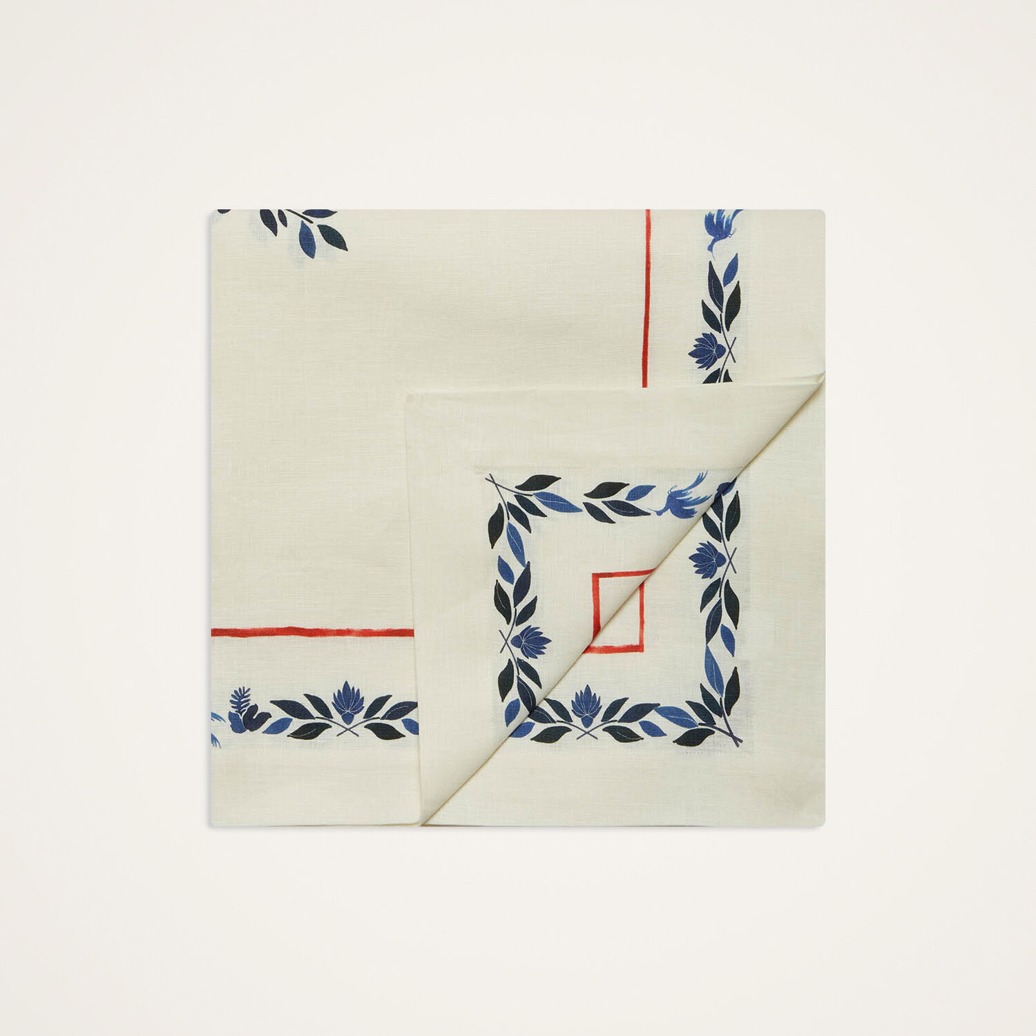 La DoubleJ Tablecloths gend - Large Tablecloth Wildbird Placée Blue One Size 100% Linen
