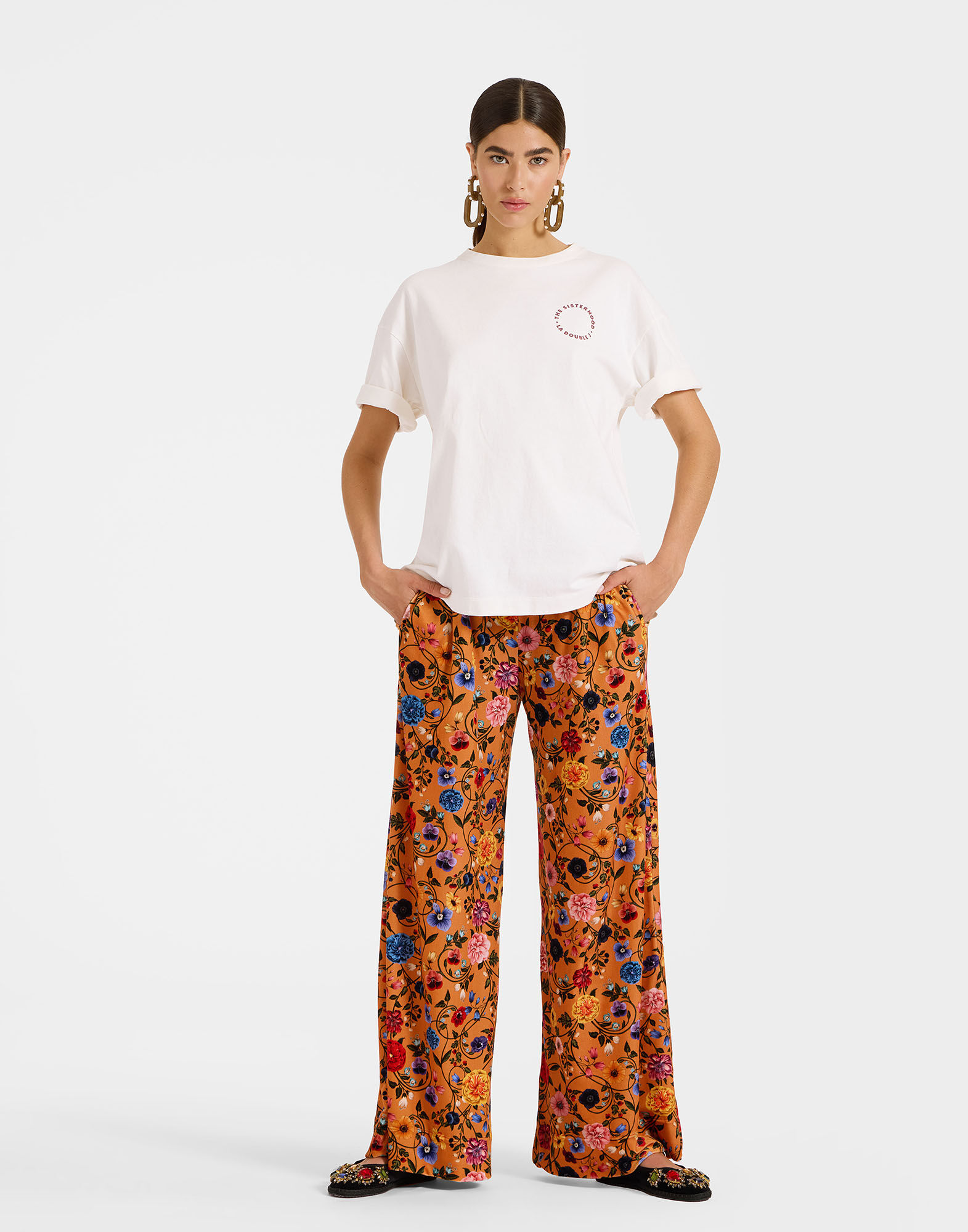 La DoubleJ Sisterhood Tee Solid Print TSH0020JER029SOP0001