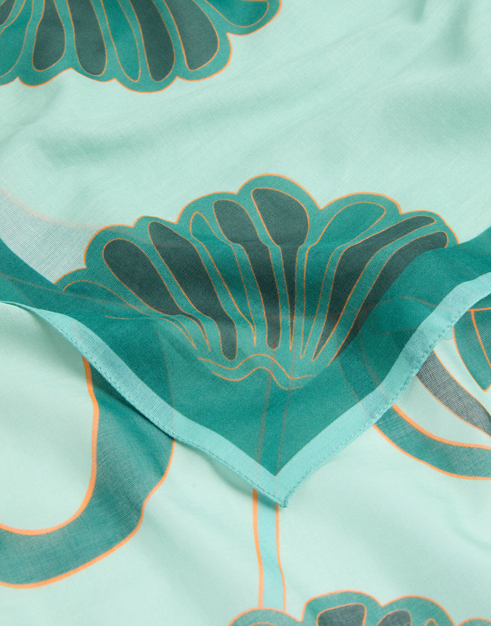 La DoubleJ Pareo Blooming Tulip Plac&eacute;e Dark Green SCA0051COT021BTU01GR03