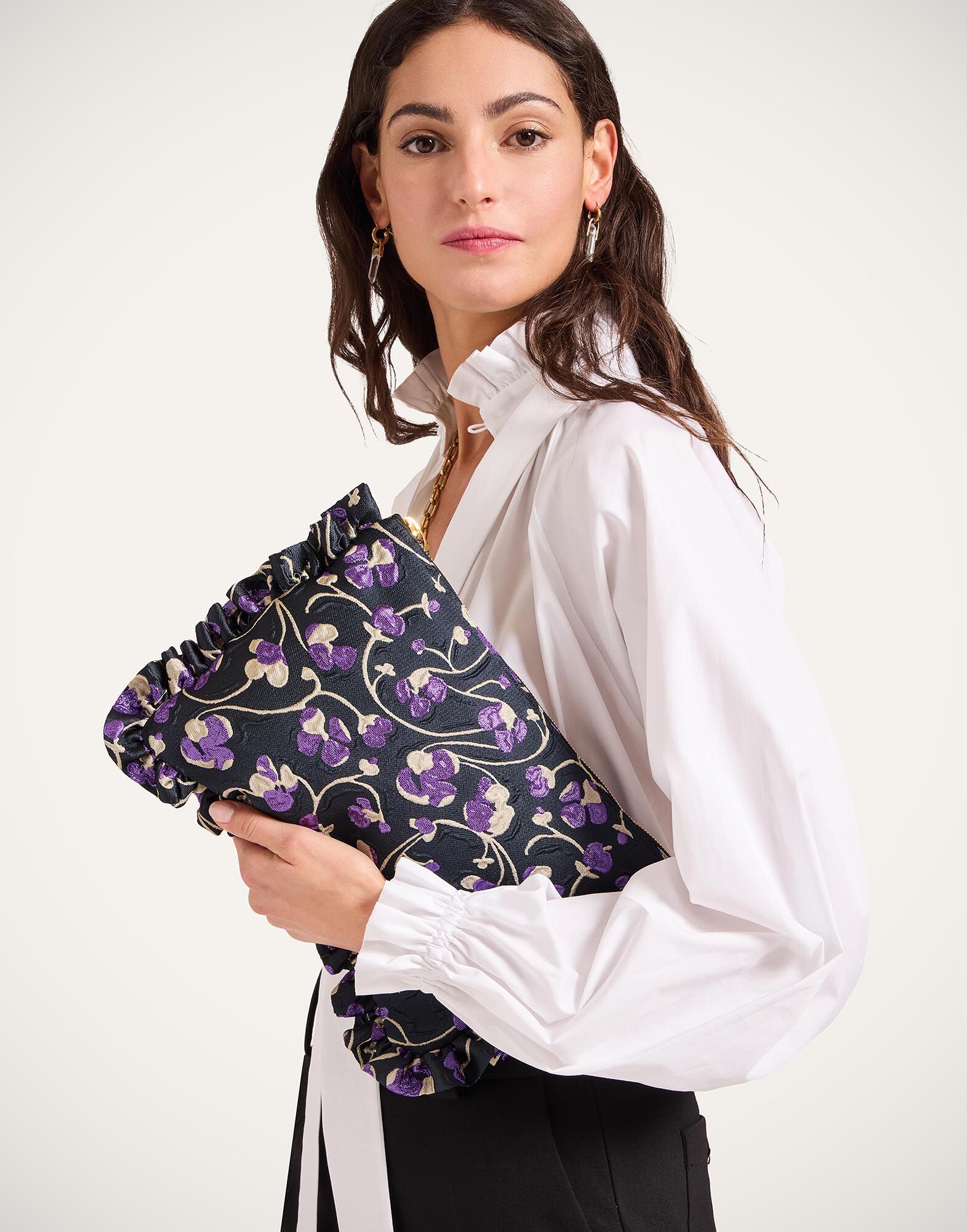 La DoubleJ Hand Pochette Honeysuckle Black BAG0059JCQ128HNY02BL01