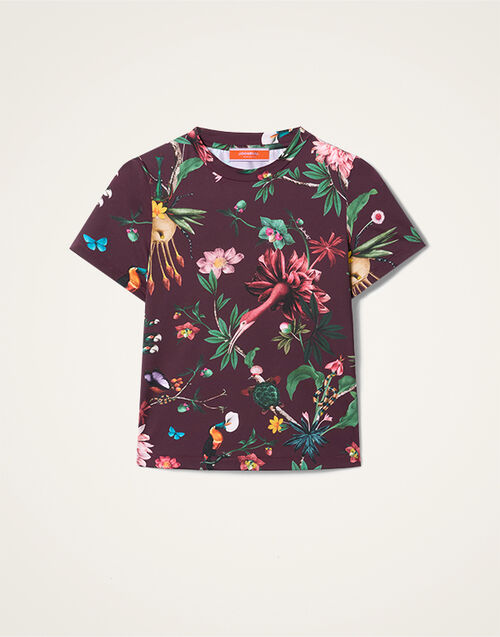 La DoubleJ Jazzercize T-Shirt Zooflora Burgundy TSH0010JER005ZOF02RE02